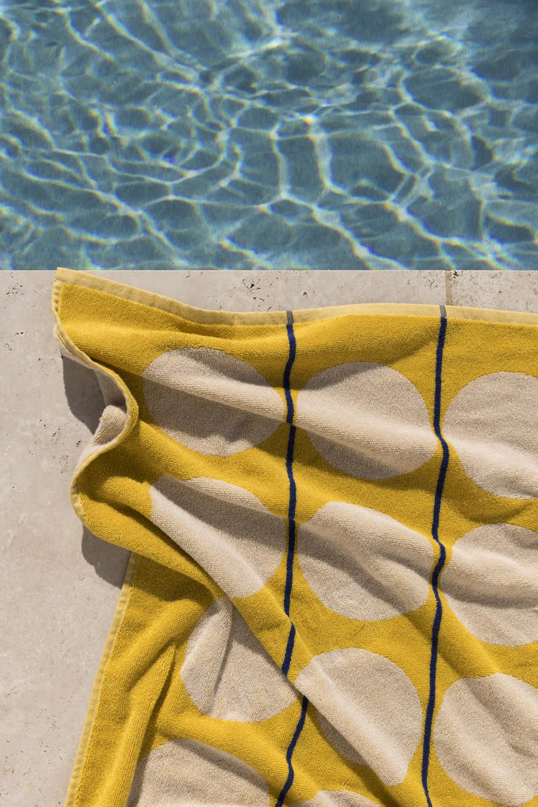 Abacus Beach Towel | Daffodil Cream - Image 4