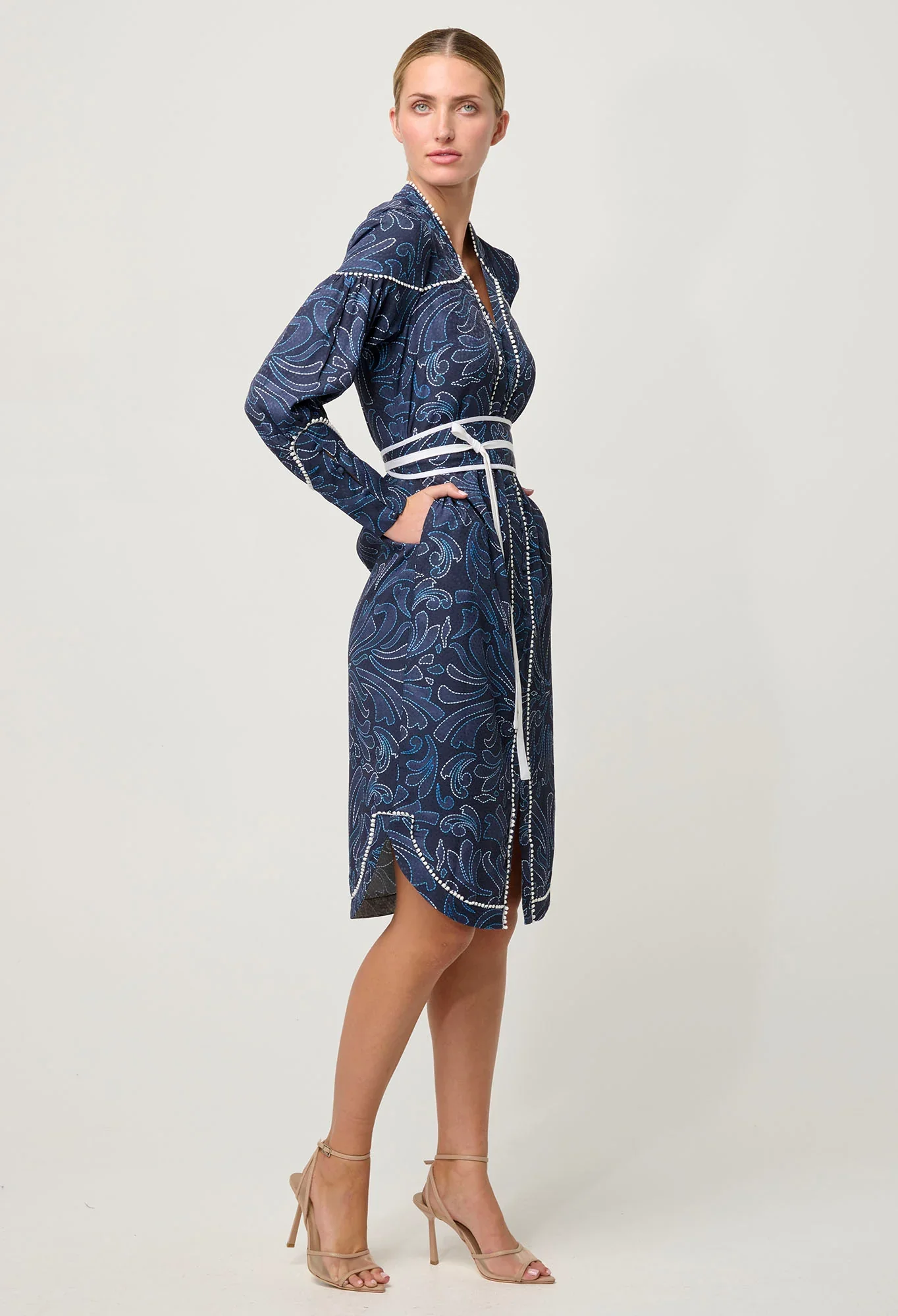 Adela Viscose Dobby Dress | Altamira - Image 7