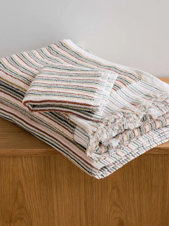Alice Cotton Bath Towel | Moss/Multi - Image 6