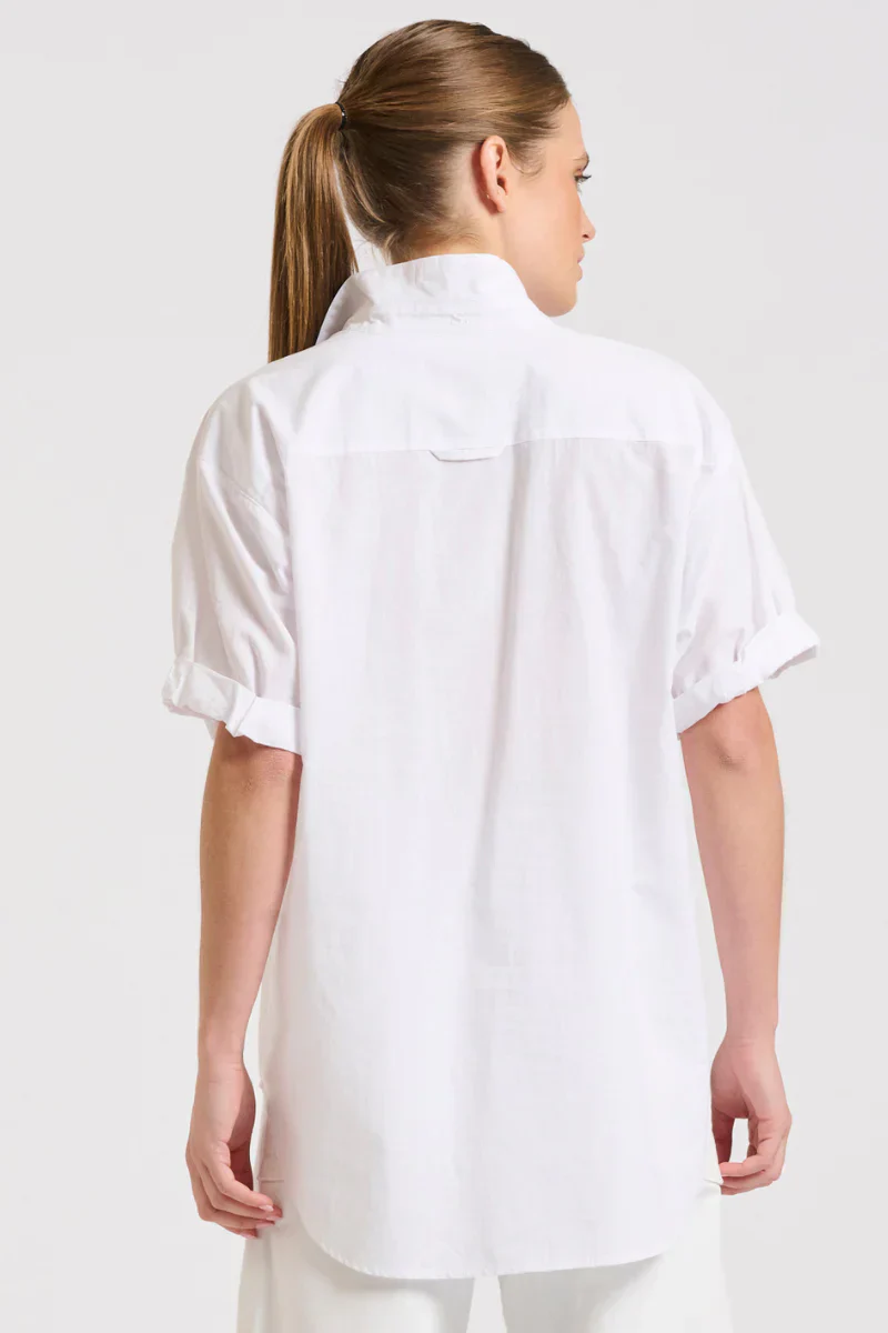 Annie Relaxed Short Sleeve Shirt | White - Image 4