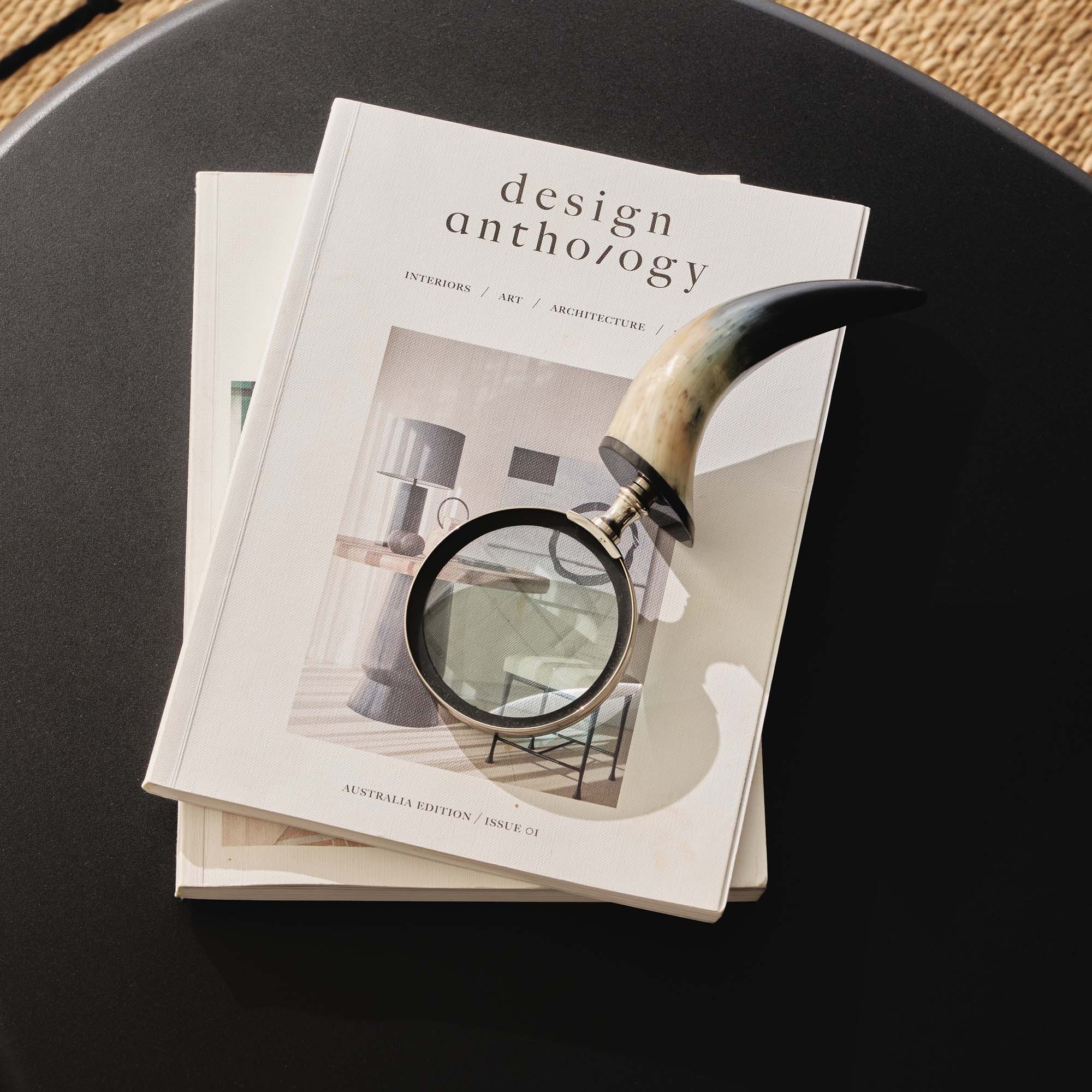 Avada Horn Magnifying Glass | Natural Horn & Nickel - Image 4