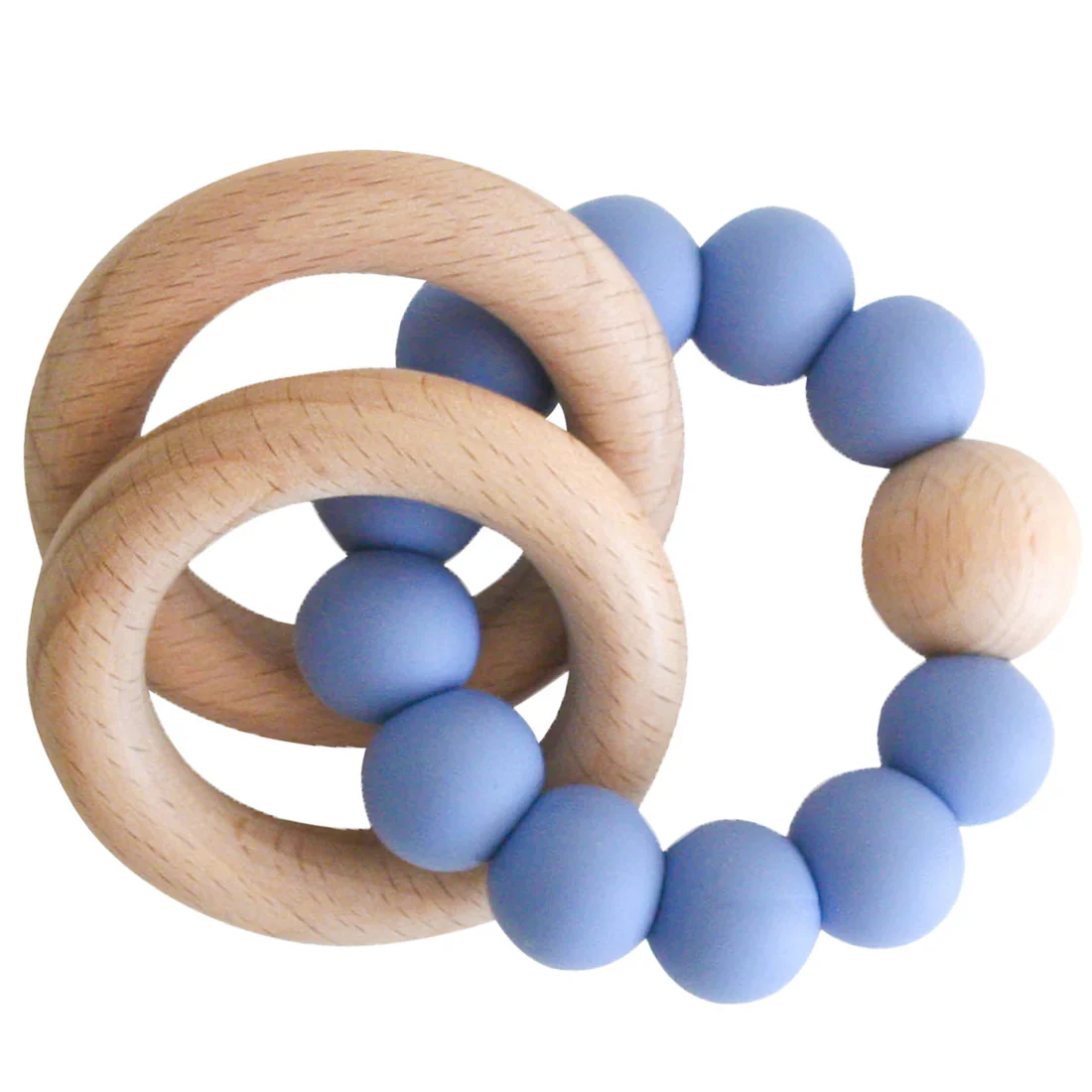 Beechwood Teether Ring Set | Blue