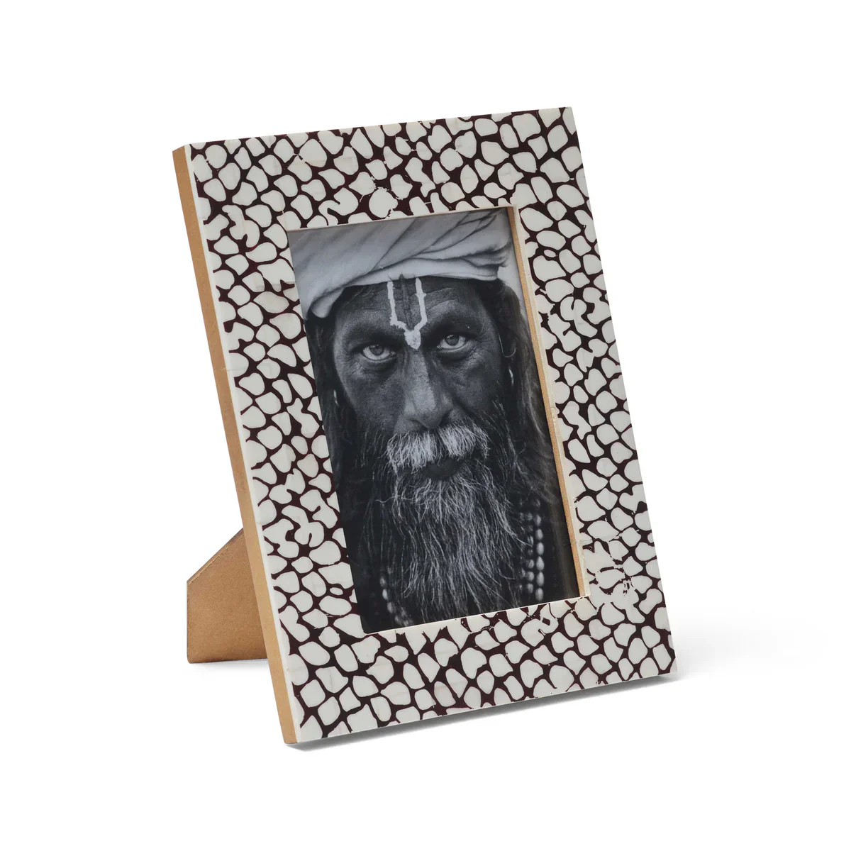 Chandra Photo Frame | Dark Tan & White - Image 3