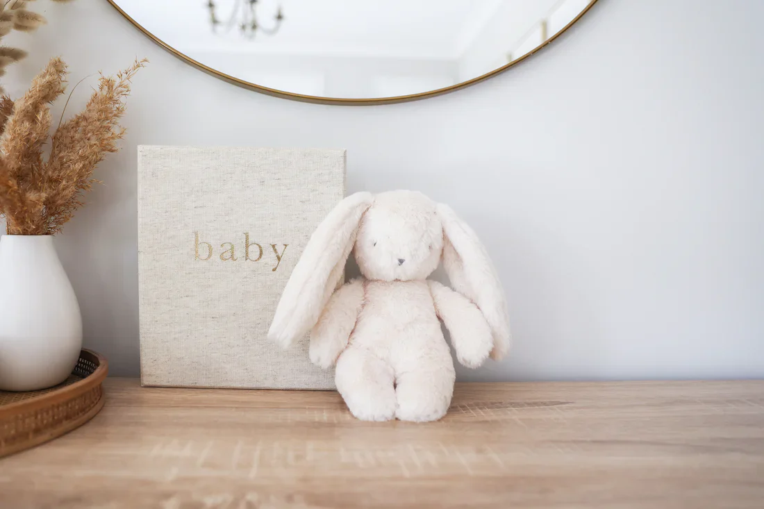 Darcey Plush Baby Bunny | Ivory - Image 4