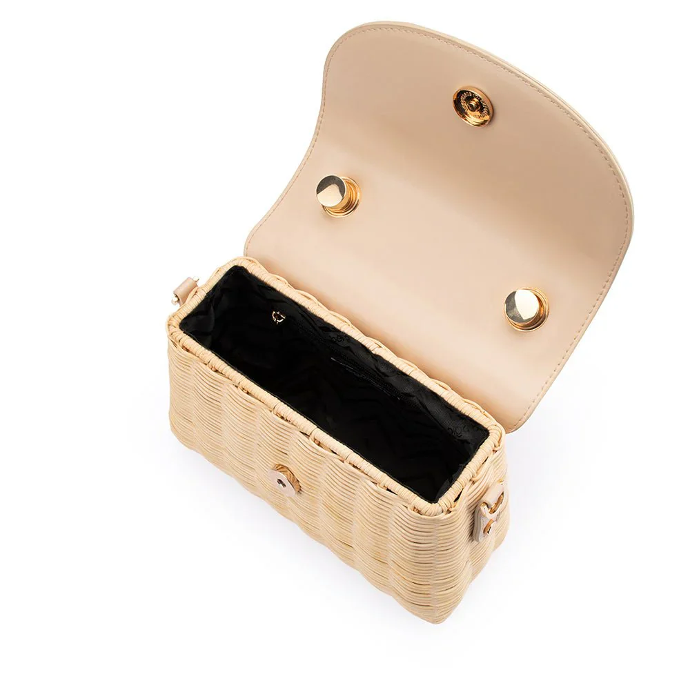 Elle Wicker Top Handle Bag | Natural - Image 4