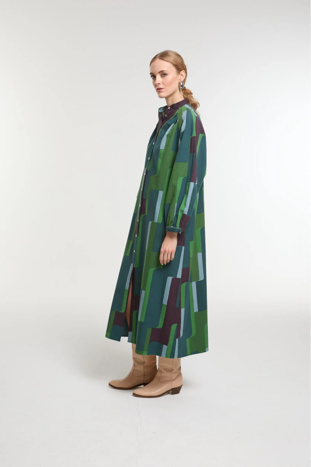 Eulalie Petra Dress | Green - Image 2