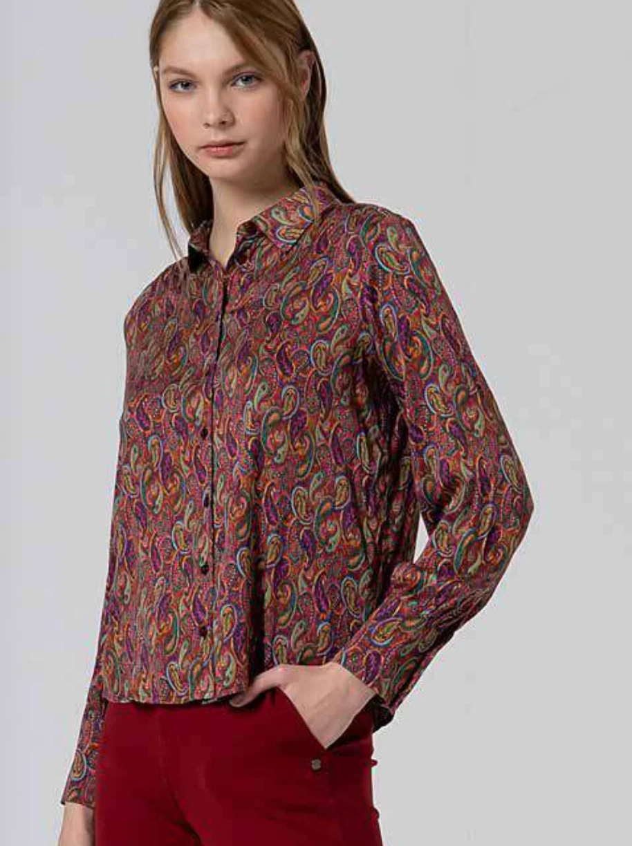 Flowing Paisley Print Shirt | Multi