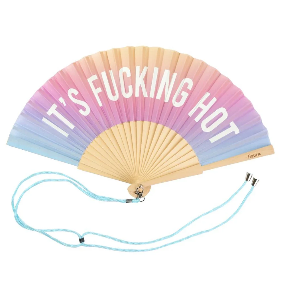 Hand Fan w/Gift Box " Fucking hot" gradient - Glow in the dark - Image 2