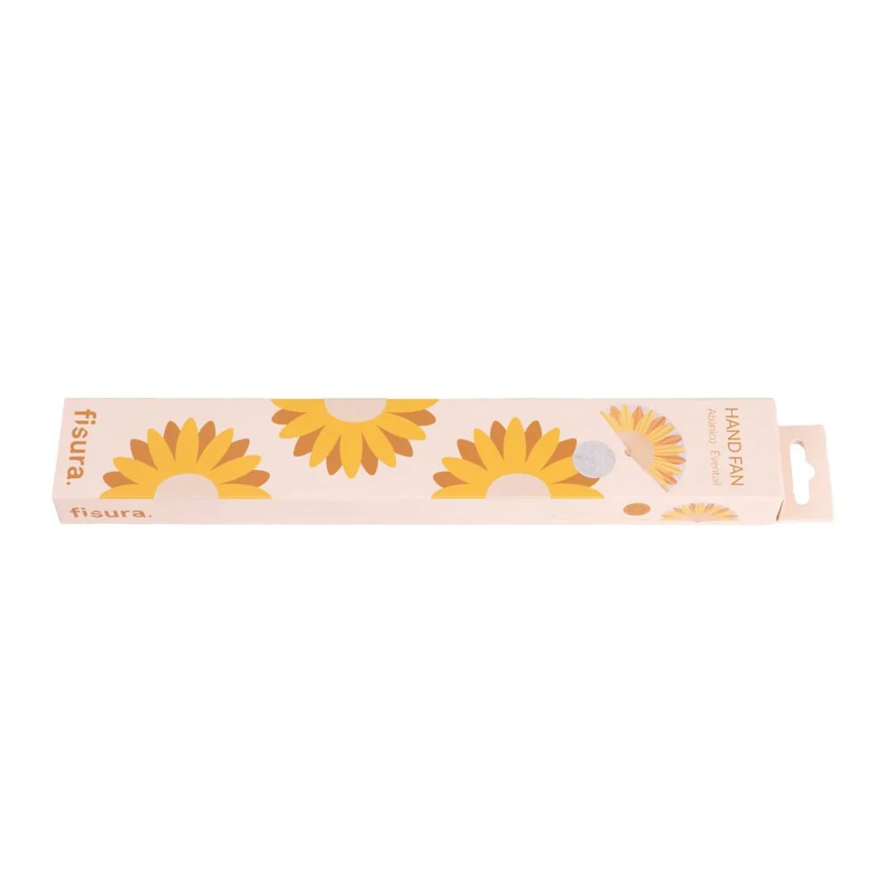 Hand Fan w/Gift Box Sunflower - Image 4