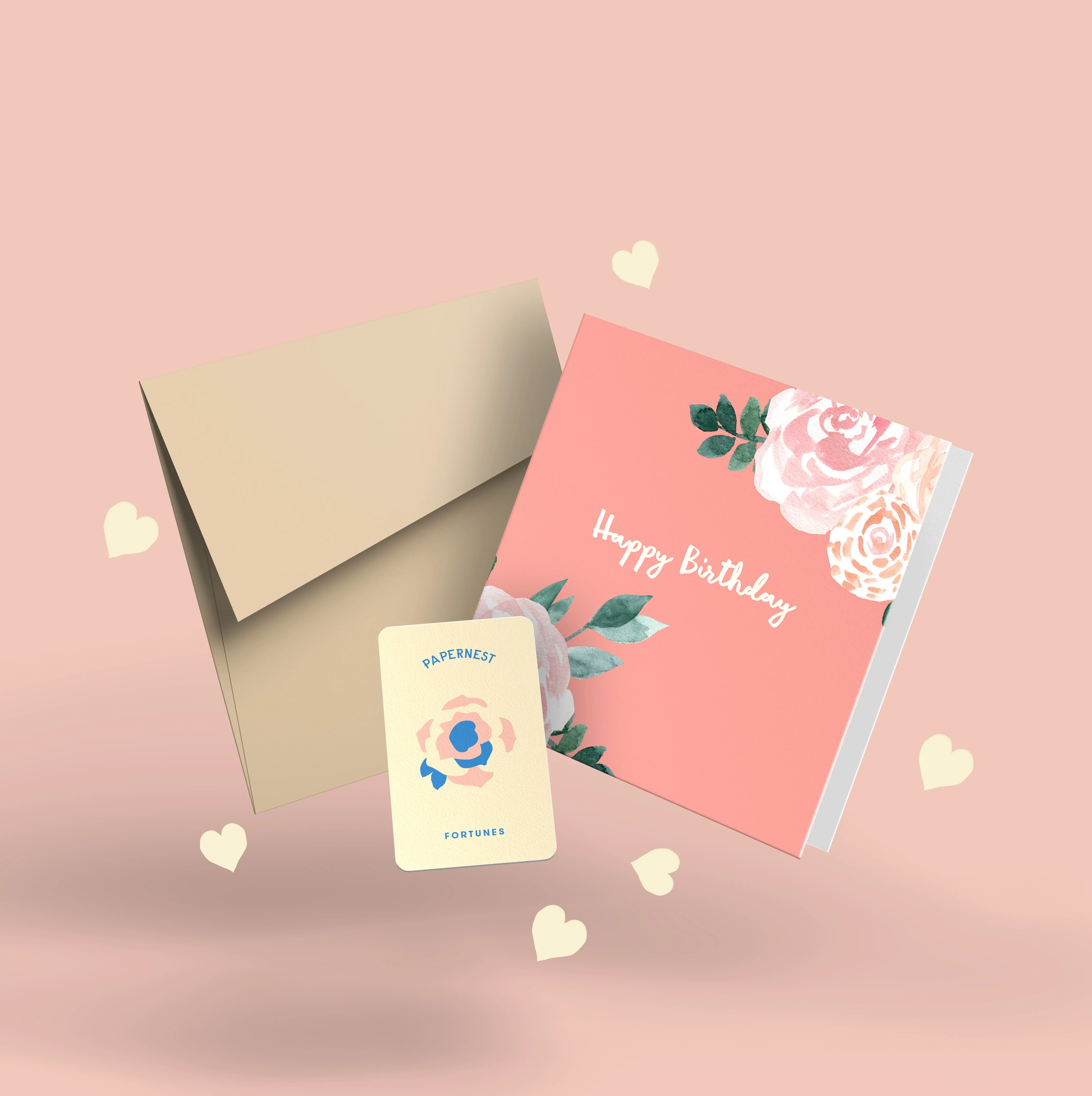 Happy Birthday Peach Floral Card - Image 2