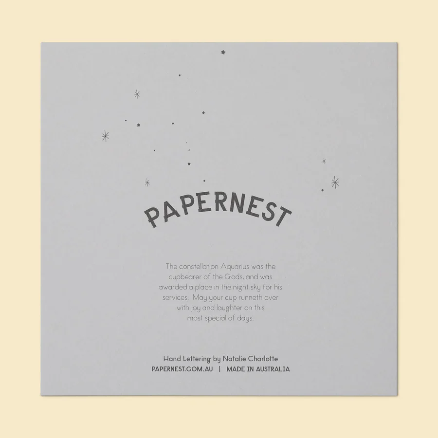 Happy Birthday Constellations Card | Grey - Image 2
