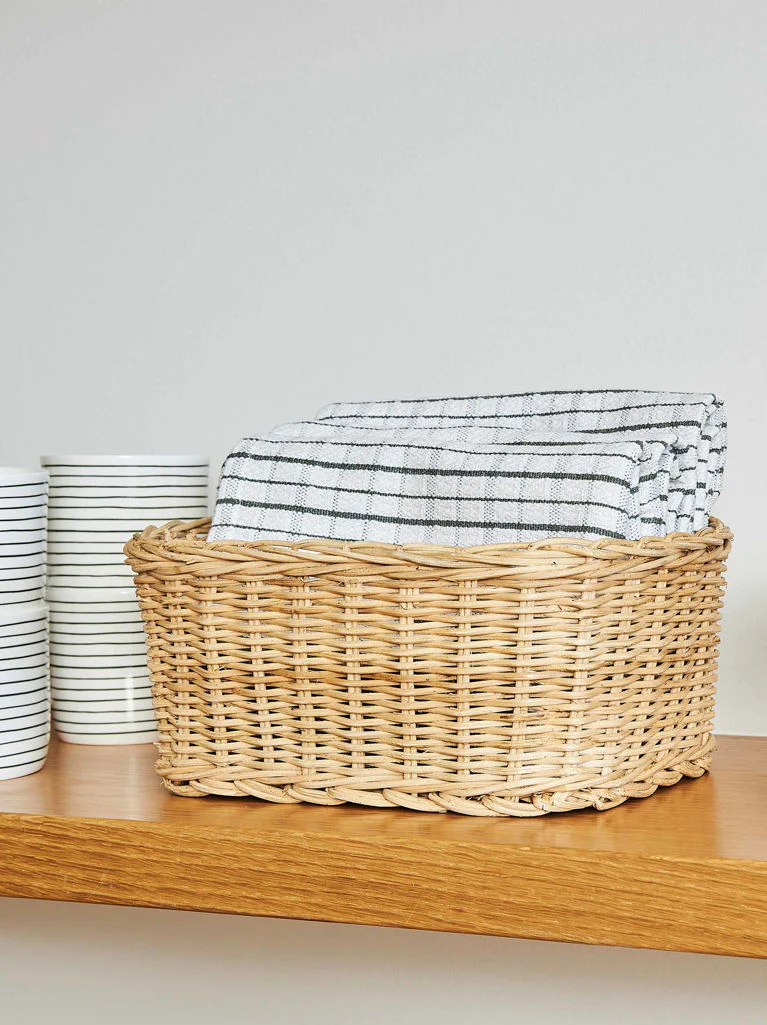Heavy Cotton Tea Towel | Olive/White - Image 3