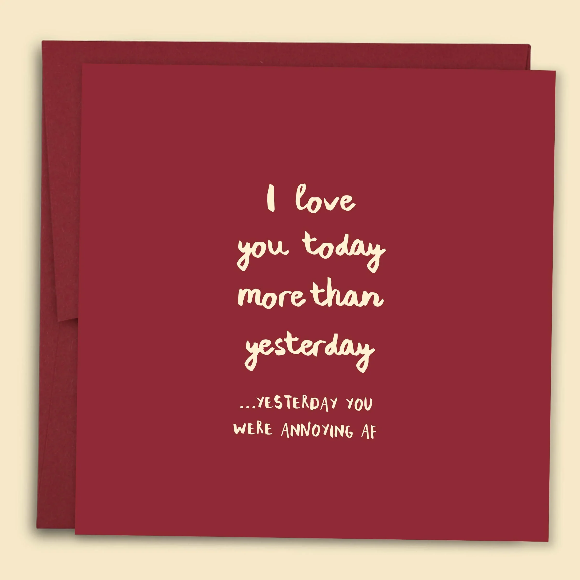 I Love You Today More Than Yesterday