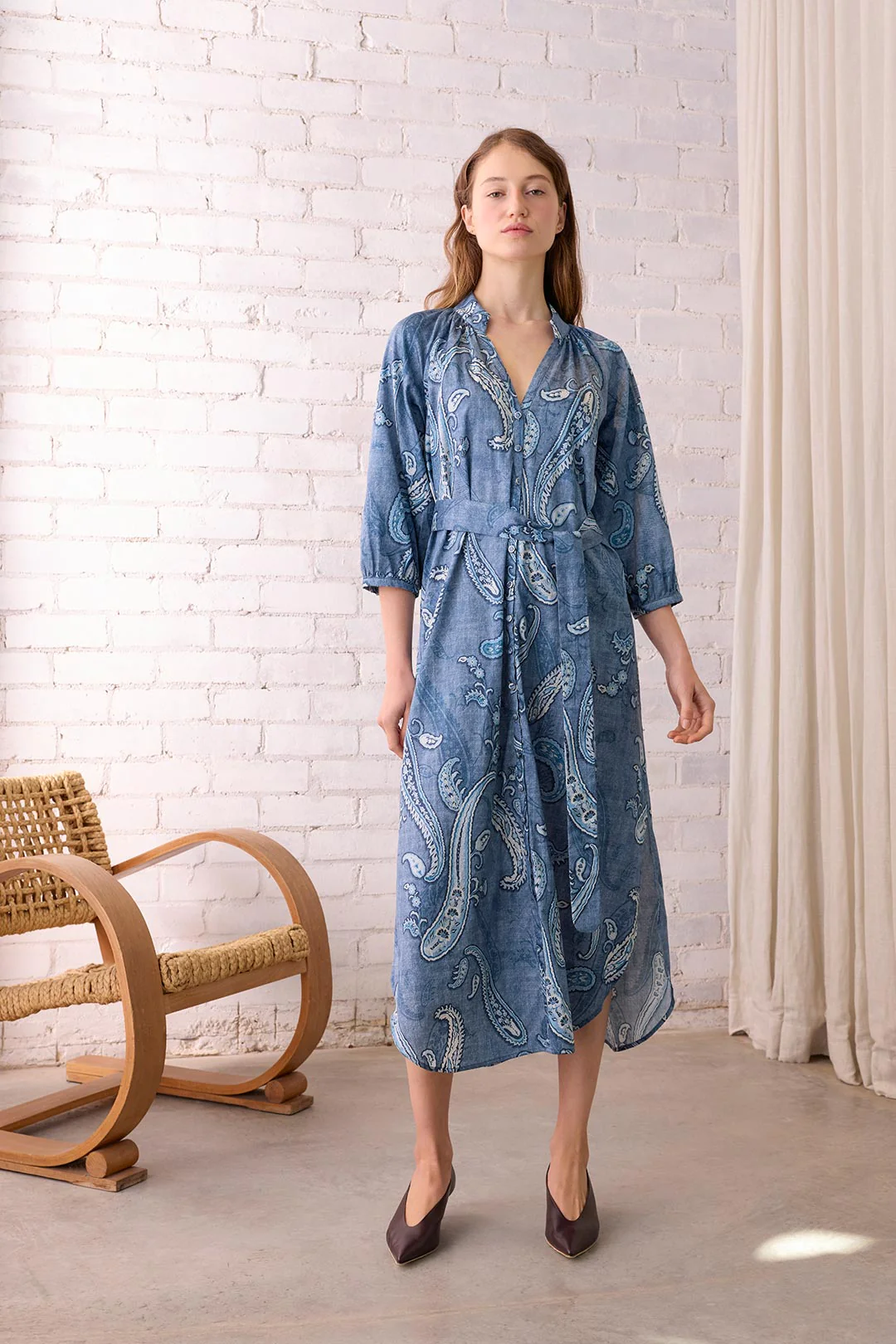 Indie Fleetwood Midi Dress | Denim - Image 2