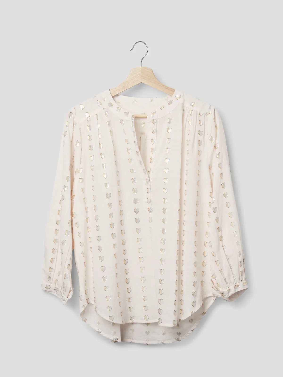 Ines Love Heart Blouse | White/Gold - Image 5