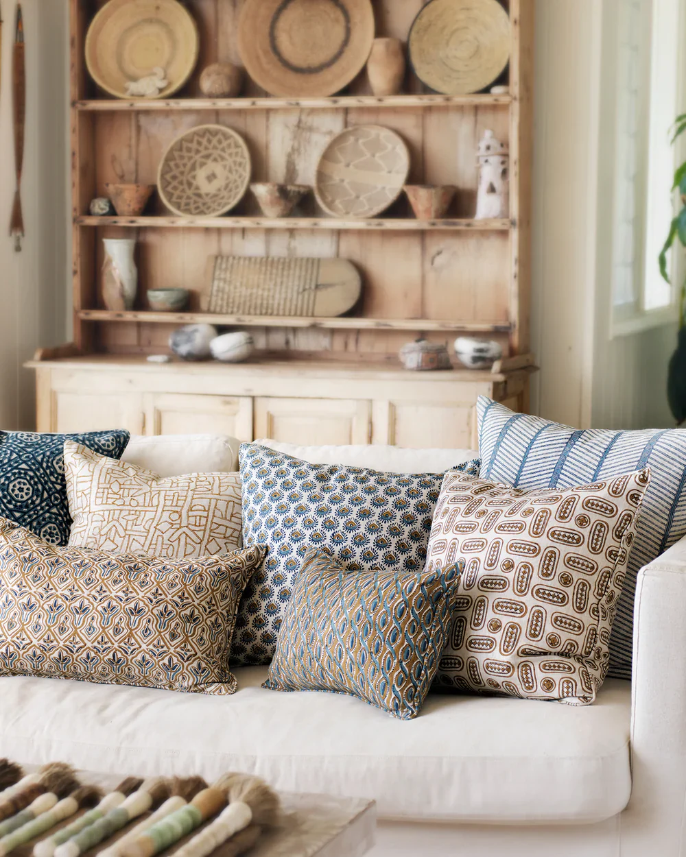 Jaisalmer Denim Linen Cushion - Image 4