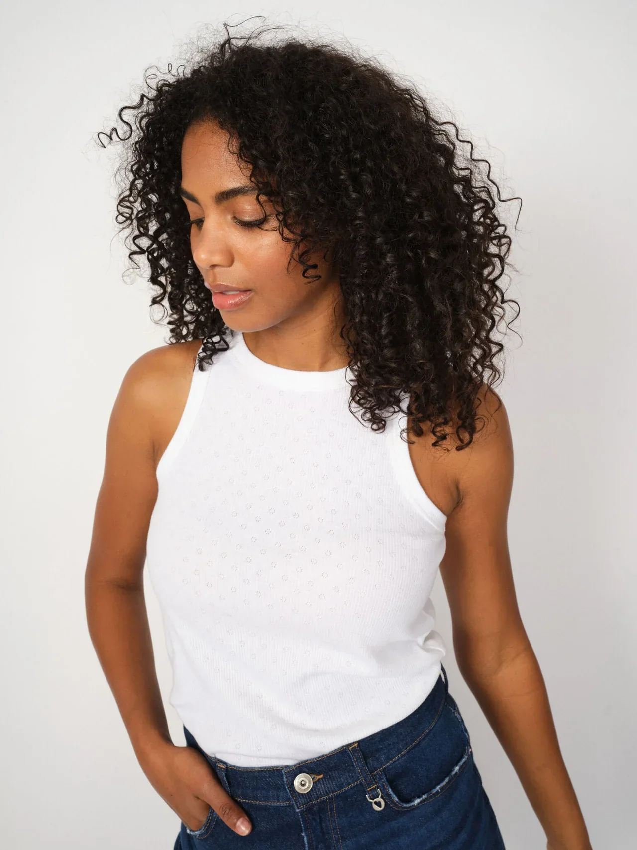Lago Tank Top | White