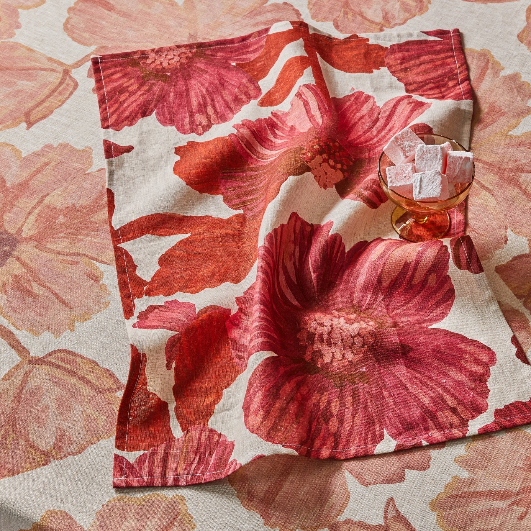 Leon Cerise Tea Towel - Image 3