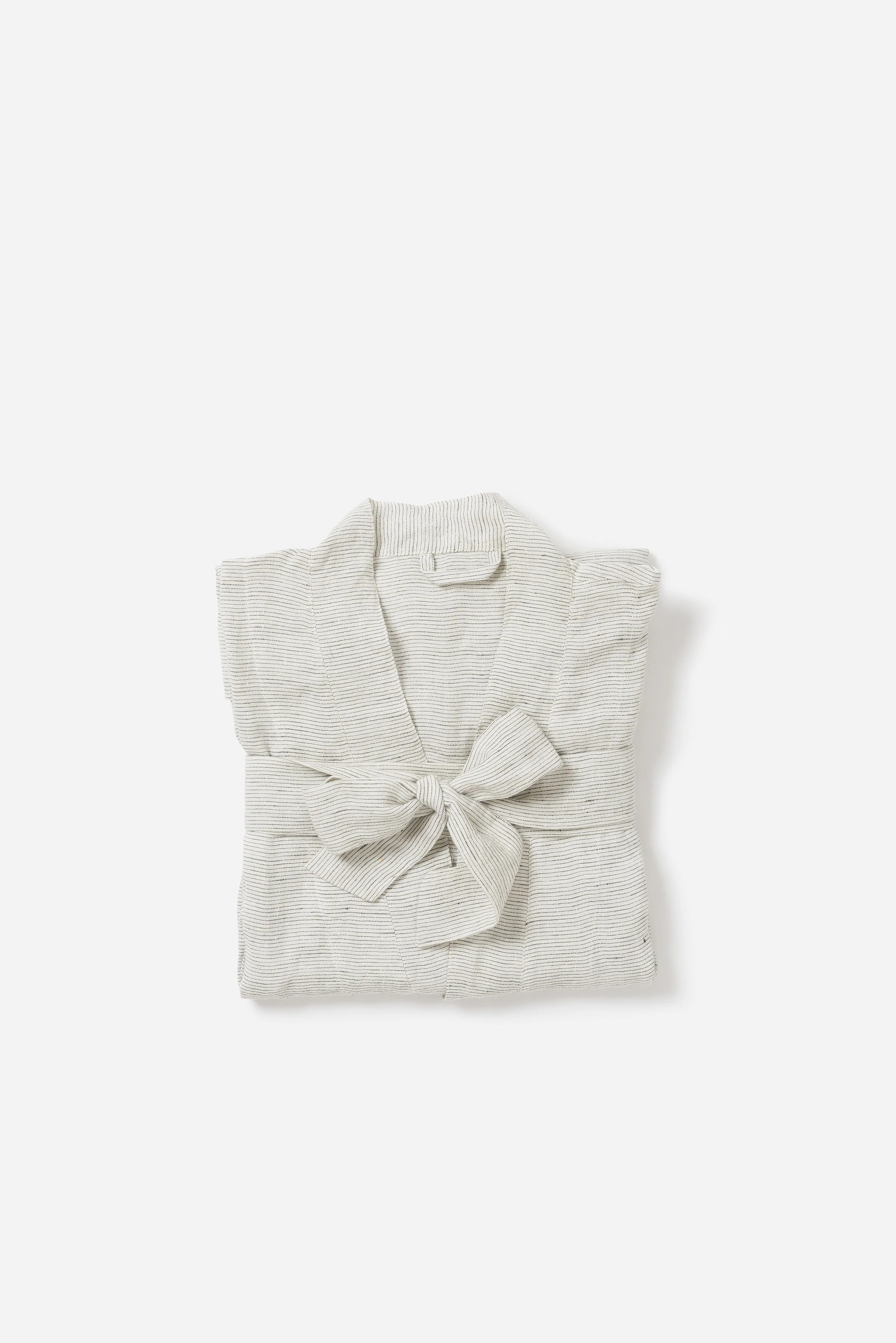 Linen Robe | Pinstripe - Image 4