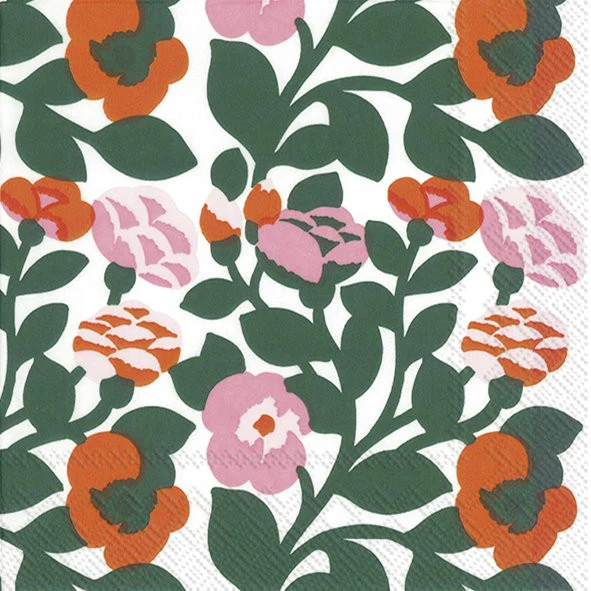 Marimekko Napkins | Green Orange