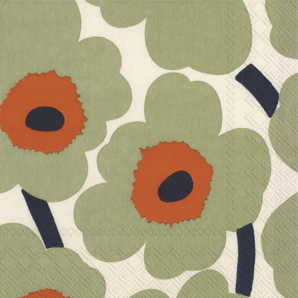 Marimekko Napkins | Unikko Sage Orange