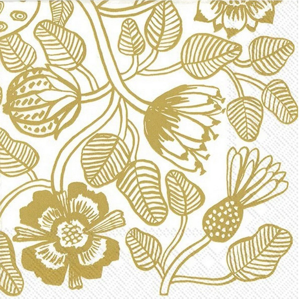 Marimekko Cocktail Napkins | Tiara Gold