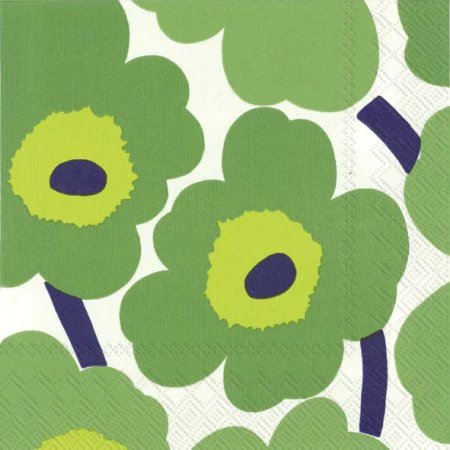 Marimekko Cocktail Napkins | Unikko Green