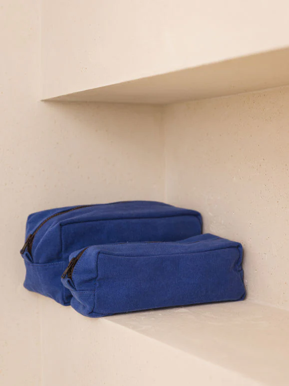 Marlo Contrast Wash Bag | Aegean/Rye - Image 3