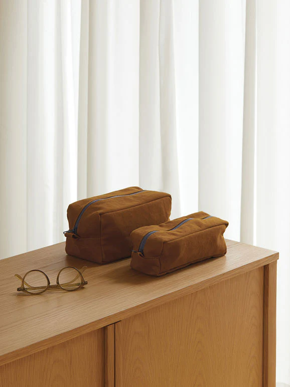 Marlo Contrast Wash Bag | Masala/Lupin - Image 5