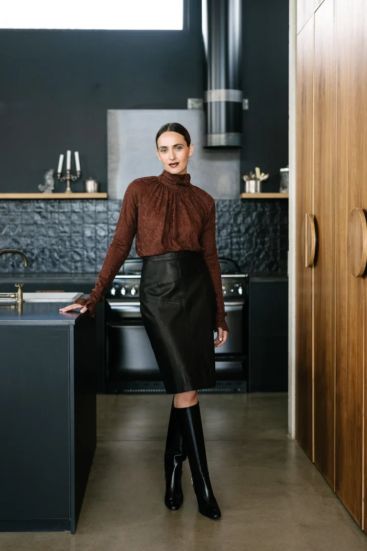 M.A.Dainty Veil Blouse | Cigar