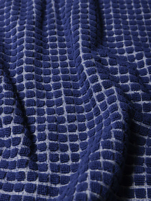 Nero Cotton Bath Towel | Cobalt/Cream - Image 3