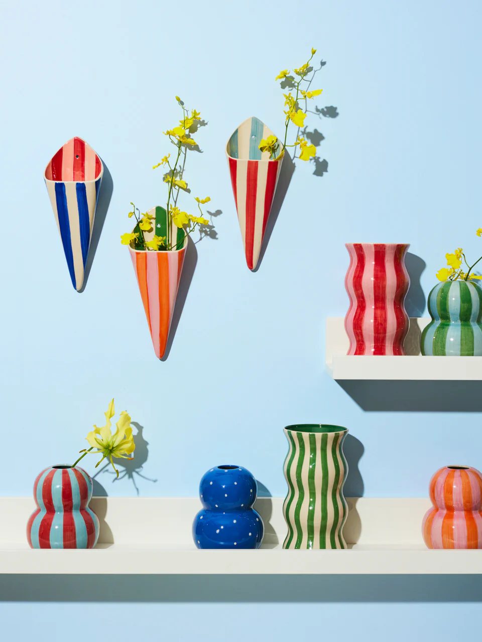 Palma Stripe Vase | Green - Image 3