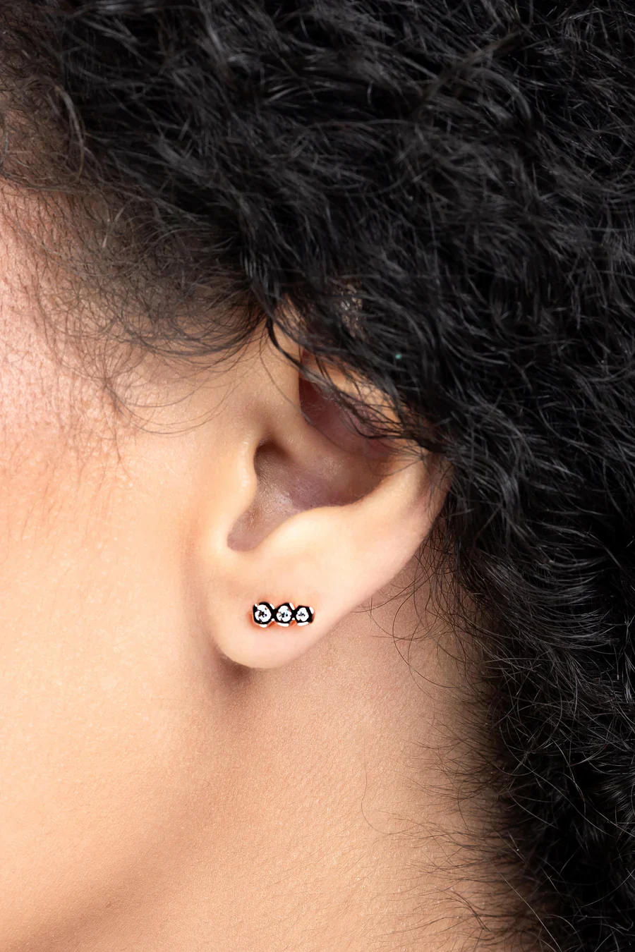 Petite Camille Rose Gold Earring - Image 3