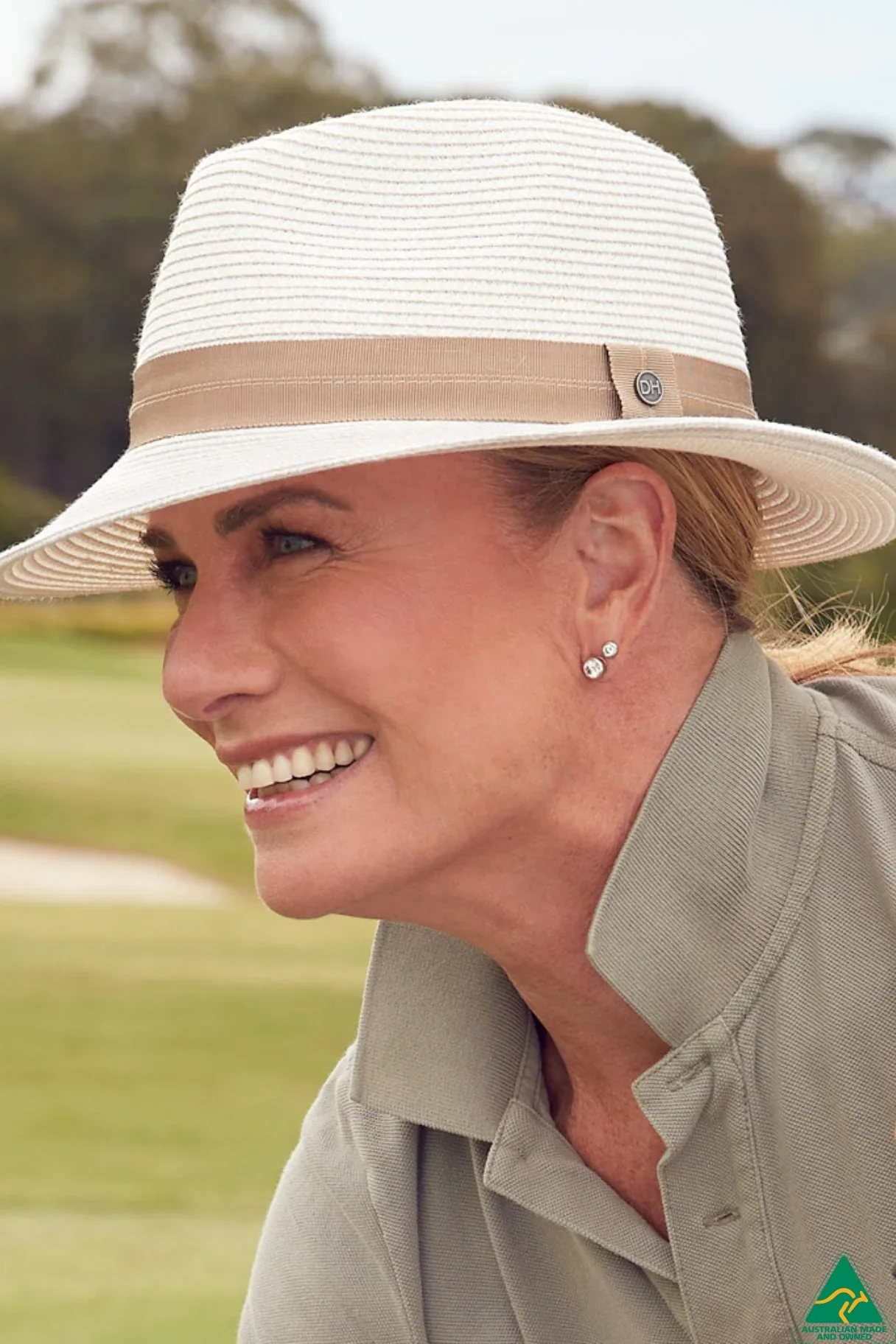 Pinehurst Golf Fedora Ivory/Dk Taupe - Image 7