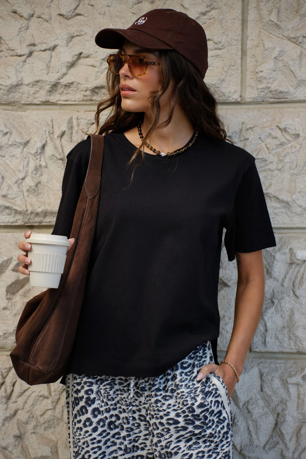 Stevie Slouchy Tee | Black - Image 2