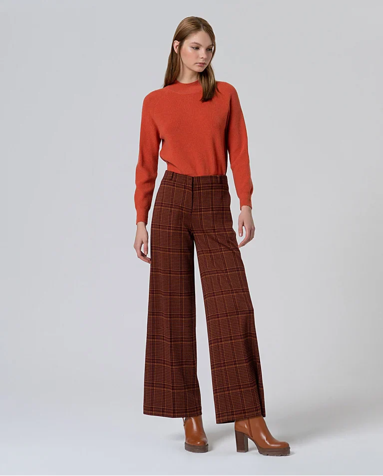 Wide Leg Jacquard Pants | Tile - Image 2