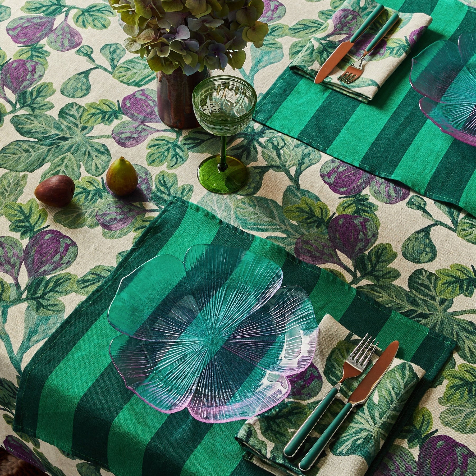 Stripe Emerald Napkins | Set of 4 - Image 3