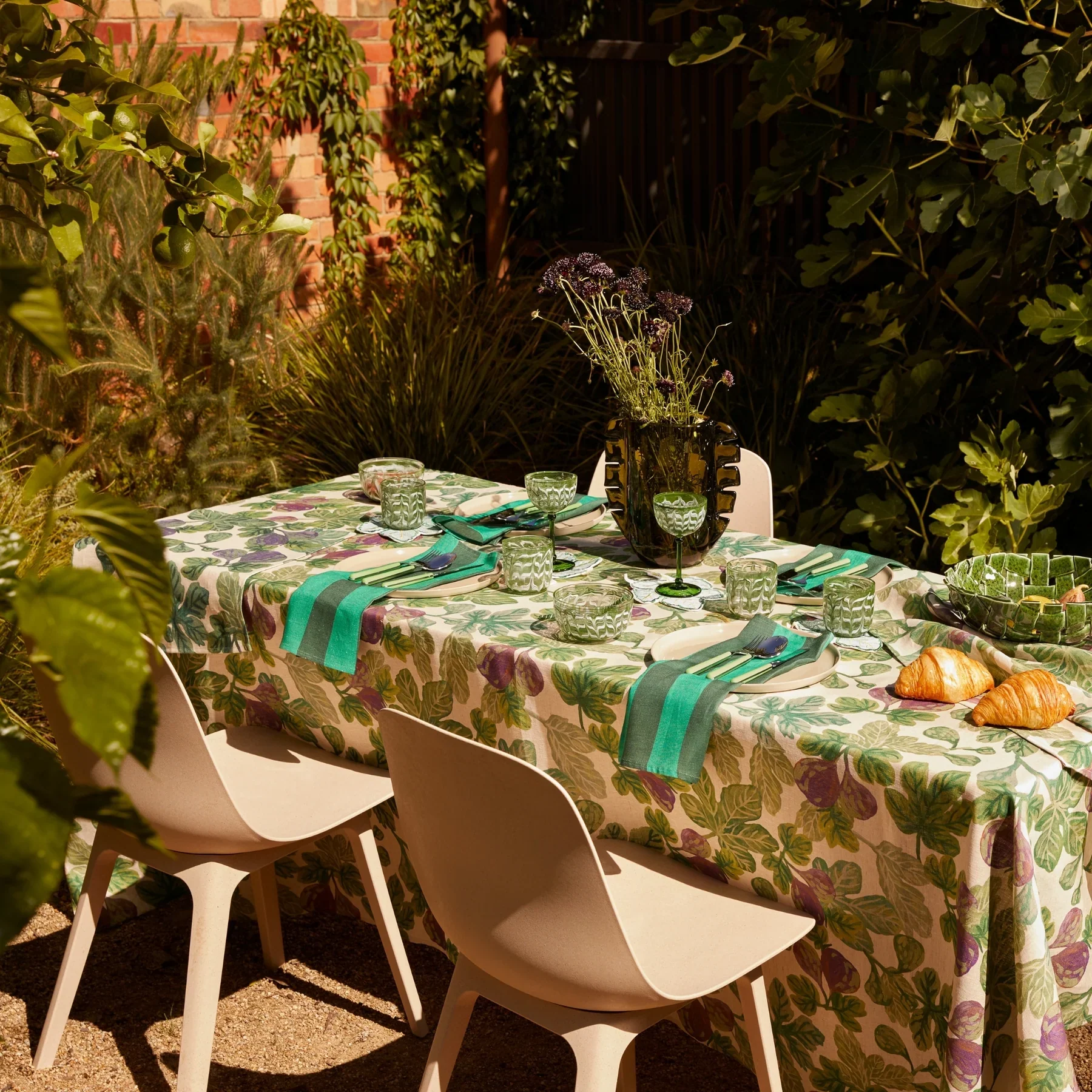Stripe Emerald Napkins | Set of 4 - Image 7