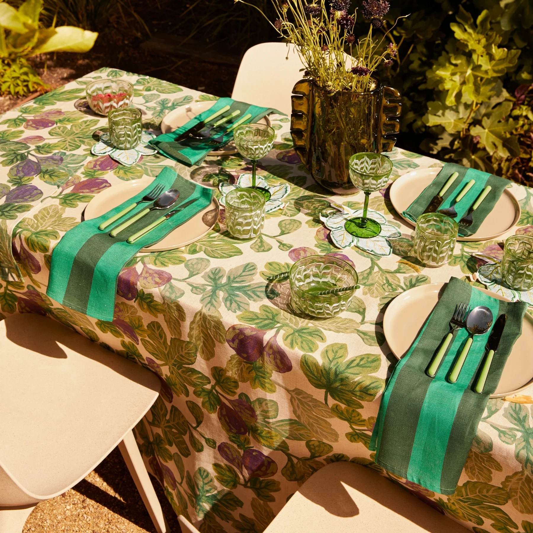 Stripe Emerald Napkins | Set of 4 - Image 9